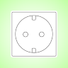 Розетка встраиваемая с заземлением и шторками