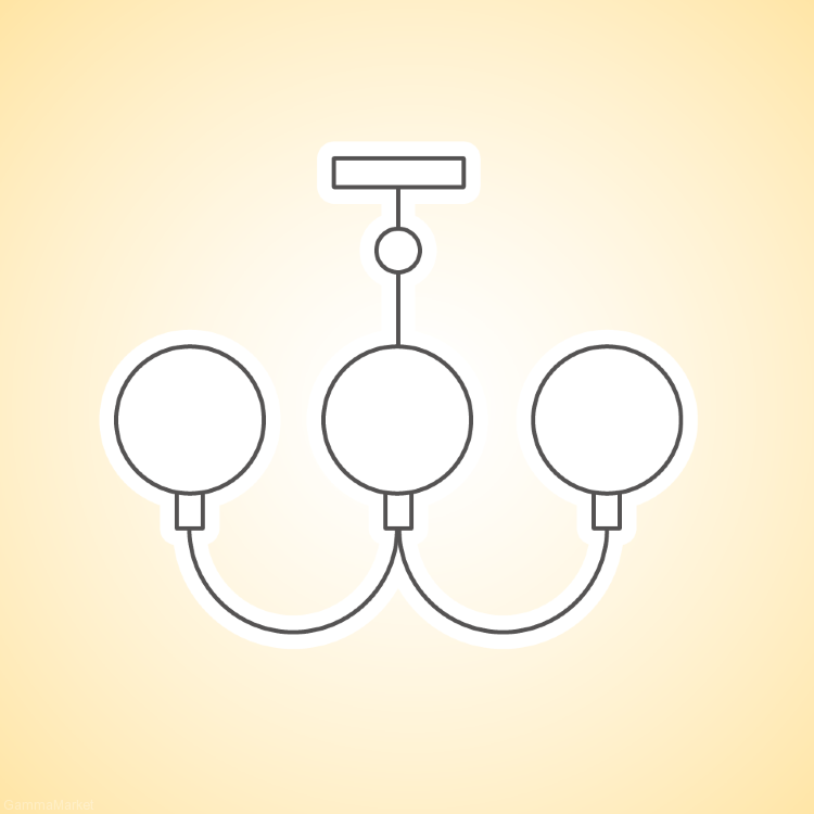 Люстра шар 3-х рожковая