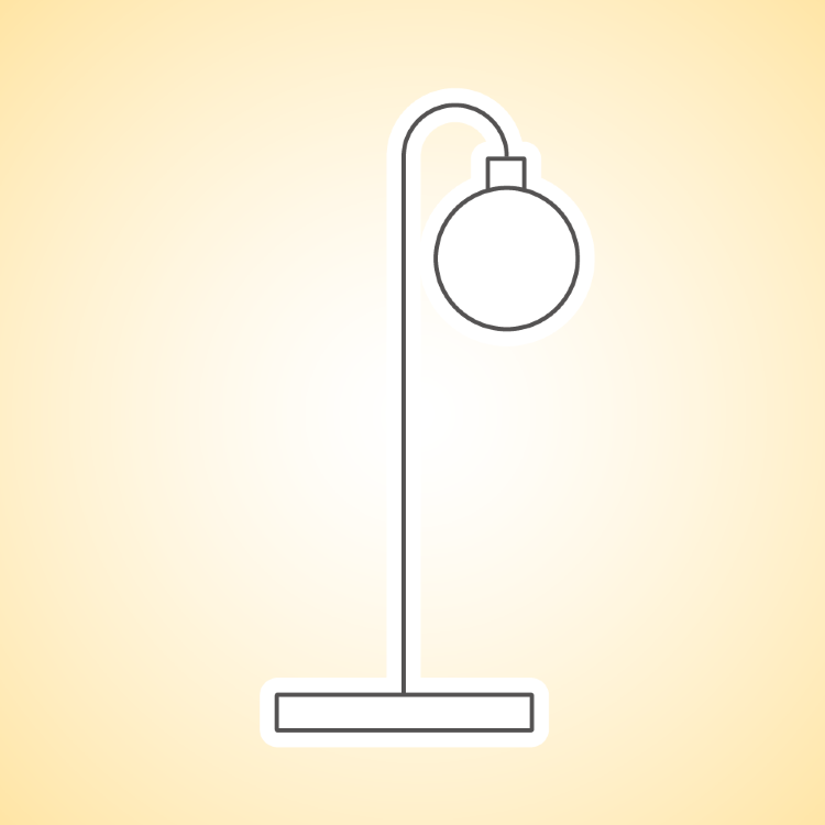 Торшер шар с одной лампой